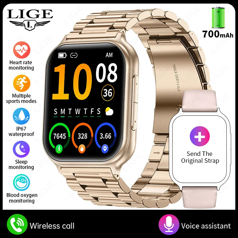 Smartwatch 2026 con pantalla AMOLED 1,83", batería 700 mAh y llamadas Bluetooth