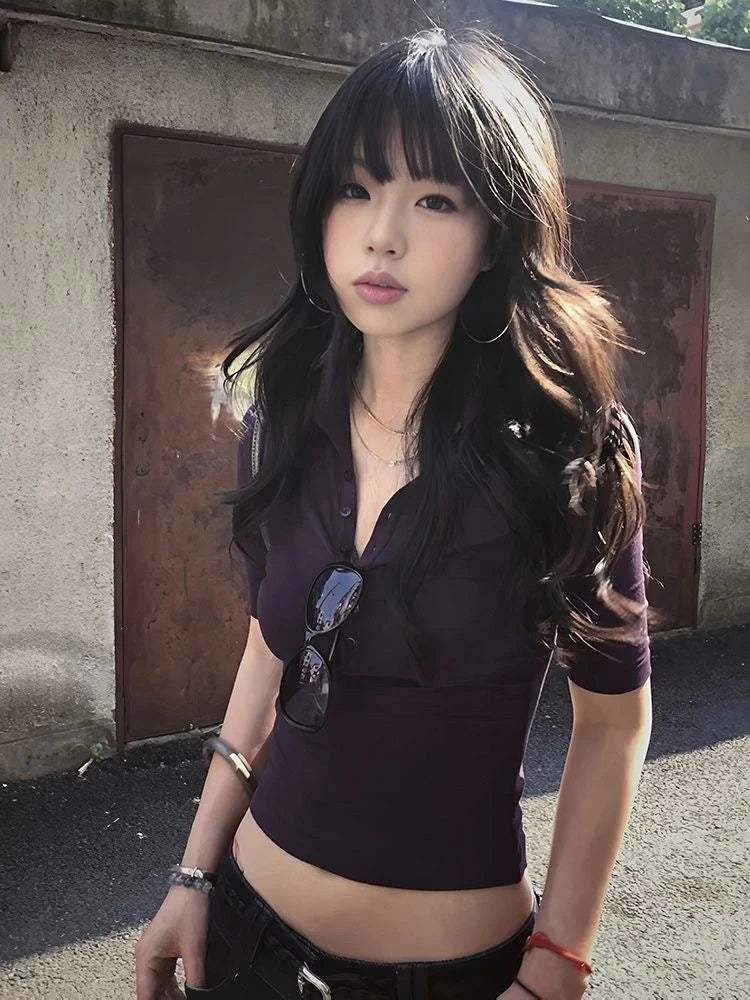 Top Japonés Estilo Y2K de los 2000s