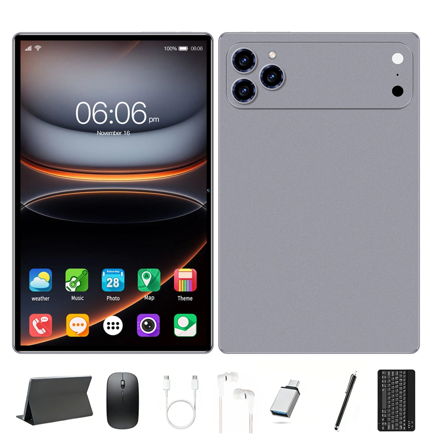 Nueva Tablet Android 2025 Mejorada, Pantalla HD de 10.1 Pulgadas, Octa Core, 8GB RAM, 256GB ROM, Llamadas Telefónicas, WiFi, Google Play