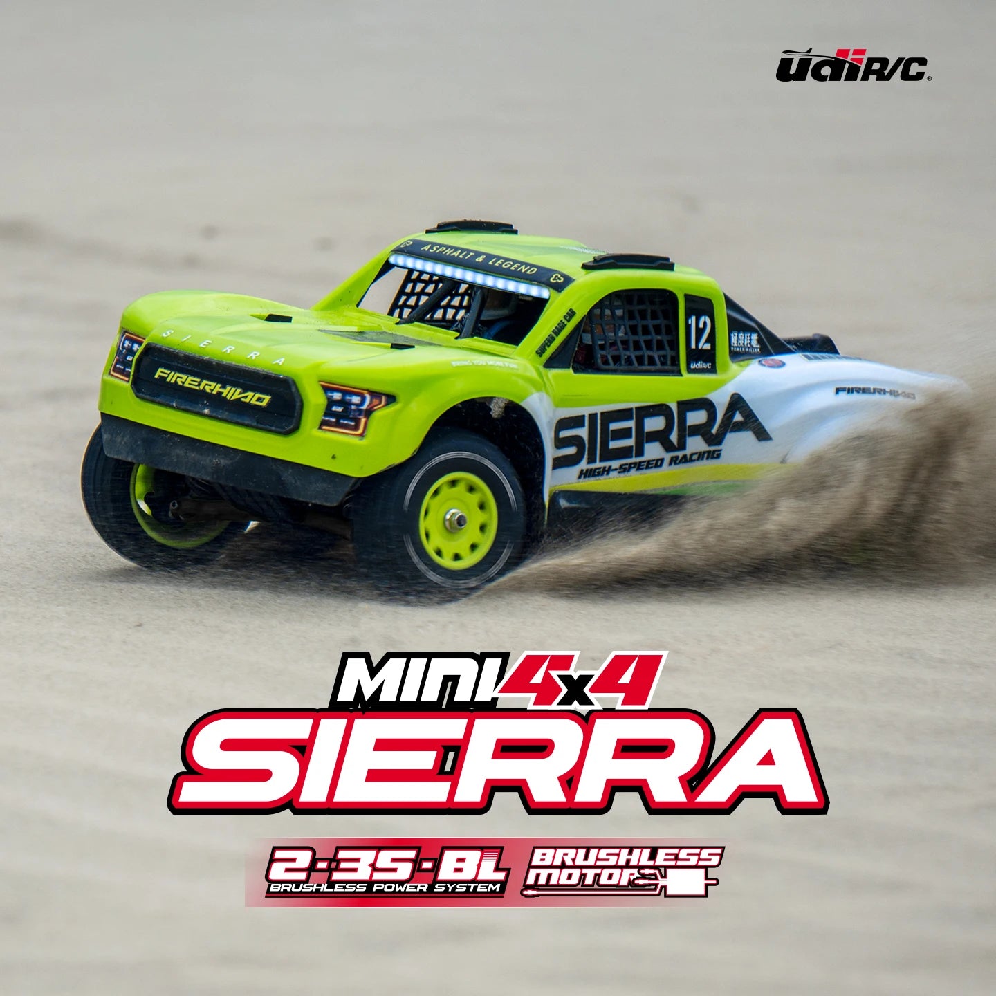 UDIRC Coche de Carreras Todoterreno de Alta Velocidad a Escala 1/12 SIERRA UD1203PRO 4WD, Buggy RC sin Escobillas para Desierto, Modelo de Hobby con Control Remoto para Adultos