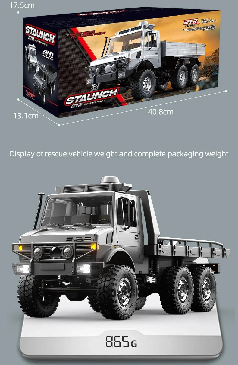 C8823 6WD RC coche 1/18 todoterreno vehículo de Control remoto 2,4G alta velocidad escalada transporte rescate oruga modelo juguetes para niños