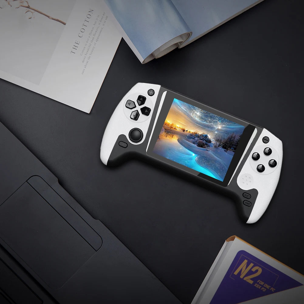 Consola de juegos con pantalla LCD de 3,5 pulgadas, 500 juegos integrados, consola de juegos portátil con conexión a TV, 1200mAh para niños y adultos, para un solo jugador