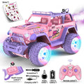 Coche RC Rosa 1:16 Todoterreno con Luces y Efecto Vapor