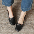 Zapatos Mary Jane vintage de cuero suave para mujer de otoño 2025, tacón grueso, suela suave cómoda, elegante y versátil