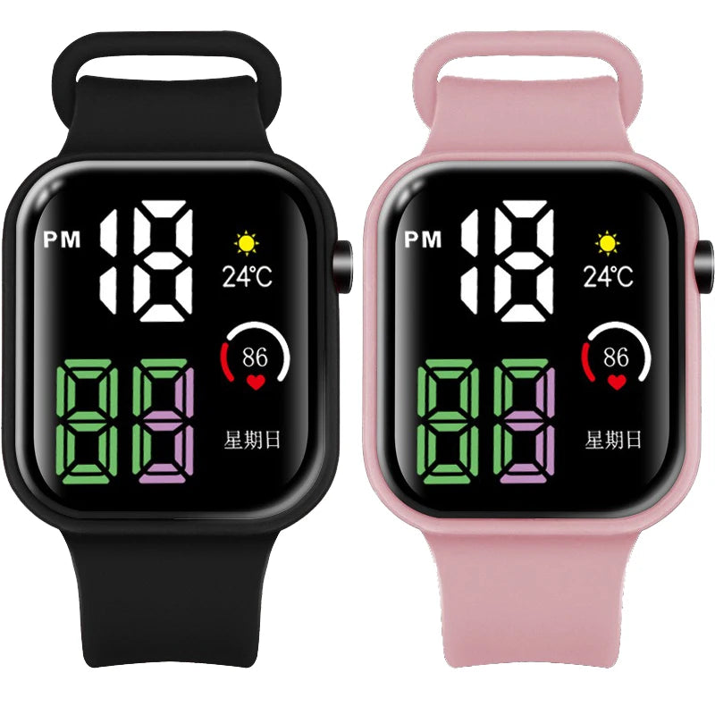 Reloj Deportivo Digital LED Luminoso para Niños