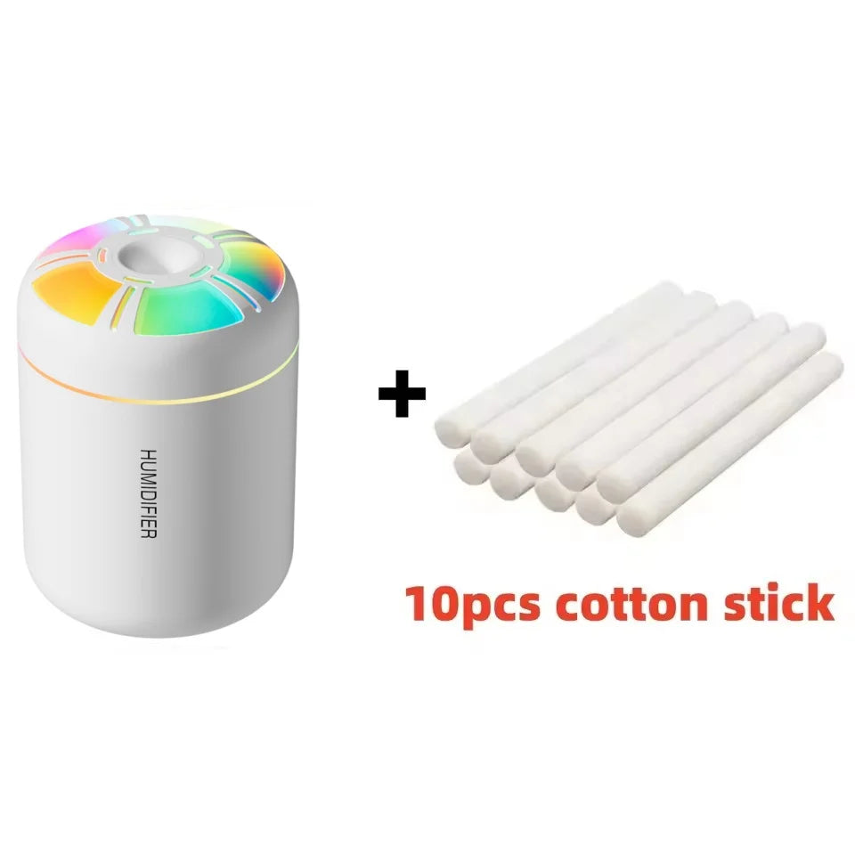 Mini humidificador USB Searide 180ml con difusor de aromas y luces de colores