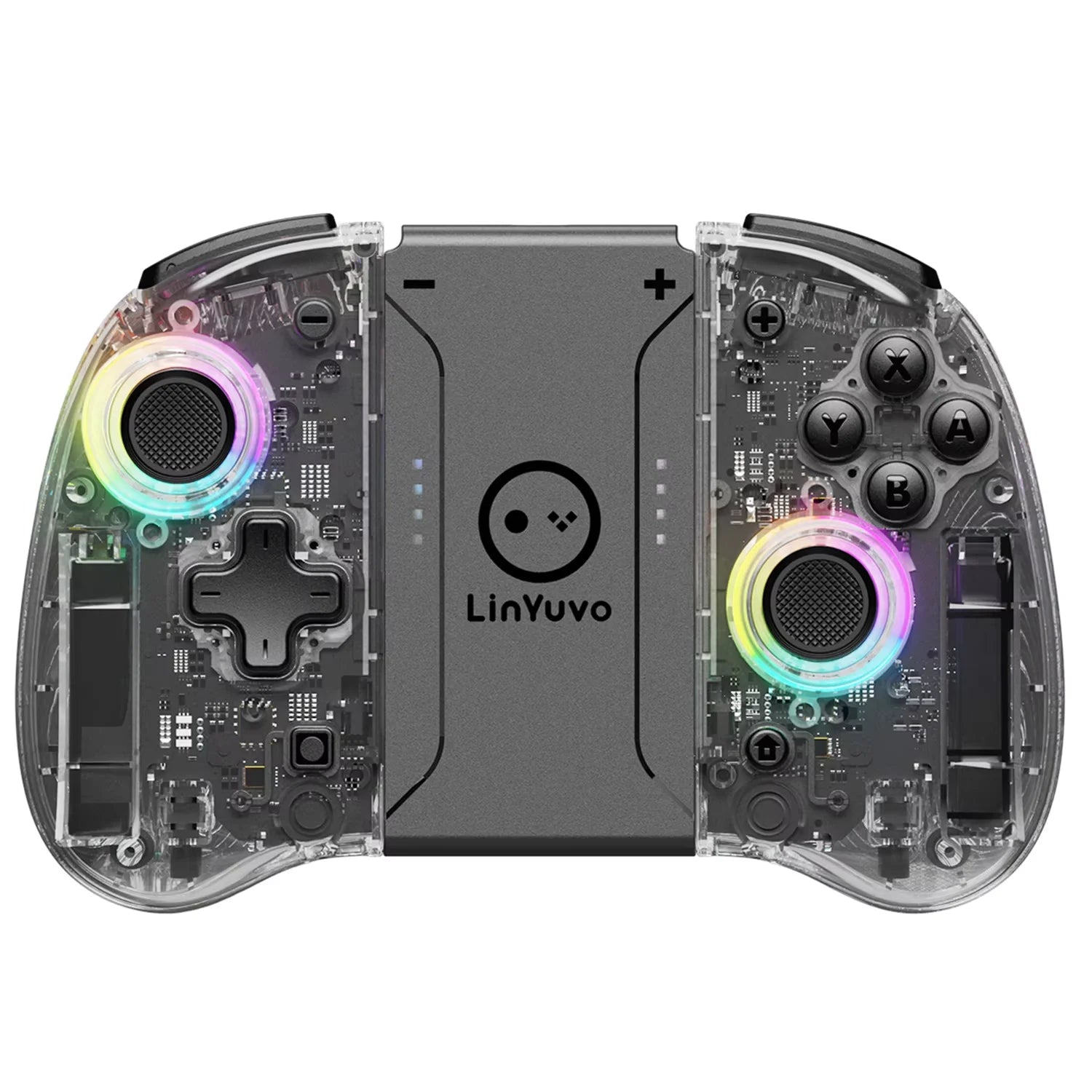 Controlador inalámbrico LinYuvo Meteor Light KS37B para interruptor/OLED con programable/Control de movimiento/doble vibración/Función Turbo