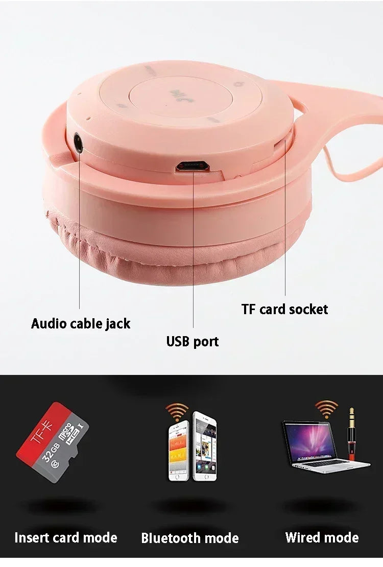Macarone auriculares inalámbricos Bluetooth con micrófono aislamiento acústico auriculares para juegos auriculares de graves Hifi Blutooth5.3 Hedset