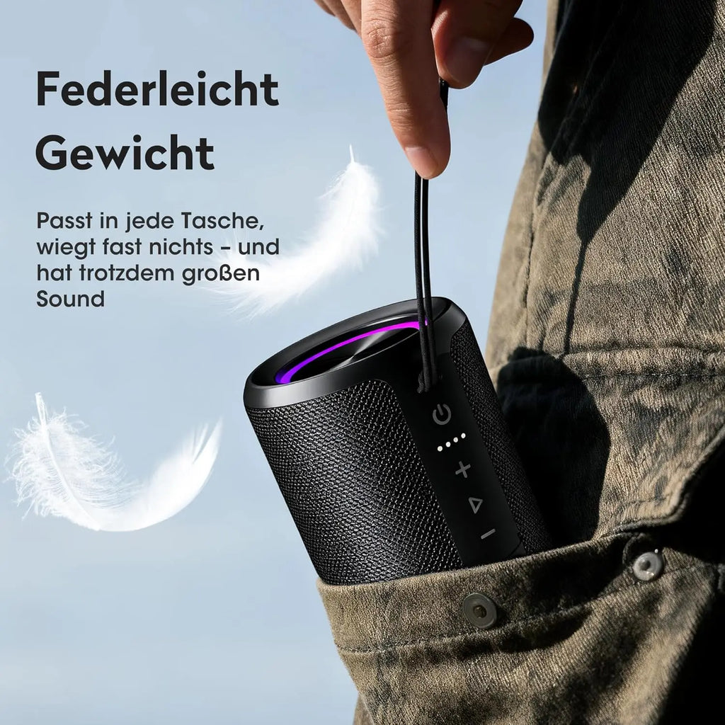 OHYAO X2 Mini Altavoz Bluetooth con Volumen Más Alto y Bajos Mejorados, IPX7 Impermeable, Inalámbrico, Bluetooth 5.3, Caja de Música Portátil