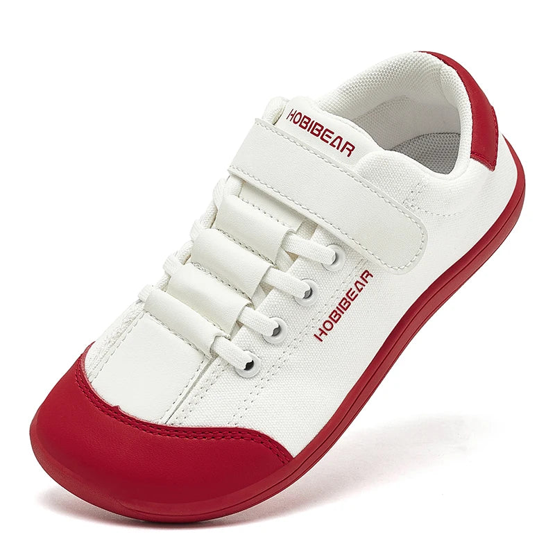 HOBIBEAR, zapatos descalzos para niños, punta ancha, zapatillas minimalistas para caminar con caída cero, zapatos casuales cómodos de cuero Artificial