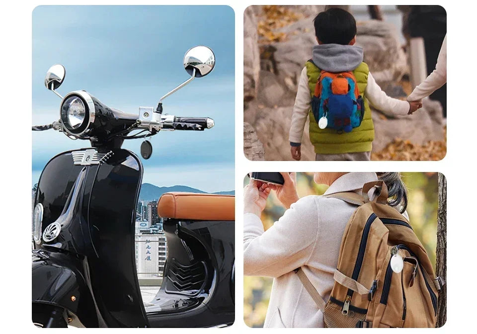 Mini Rastreador GPS Inteligente con Bluetooth, Dispositivo Antipérdida para Mascotas, Compatible con la Aplicación Find My de iOS, Localizador de Llaves, Maletas, Niños, Perros y Gatos