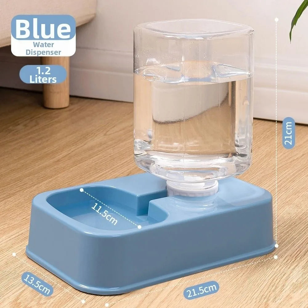 Comedero Automático para Mascotas de 1.2L/1.5L, Dispensador de Agua de Plástico de Gran Capacidad para Perros y Gatos, Juego de Comederos, 3 Colores, 2 Estilos