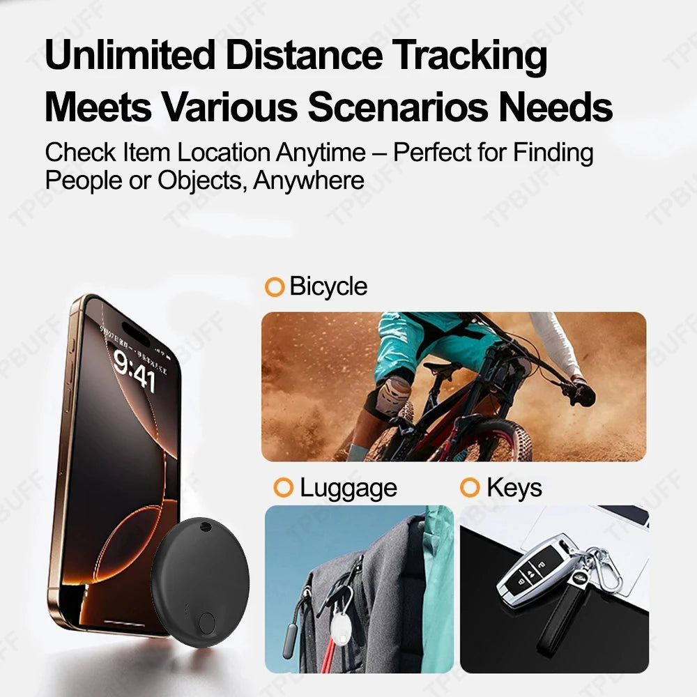 Localizador GPS de Doble Sistema Google y Apple, Rastreador de Ubicación Google Find My, Mini Dispositivo GPS para Motocicleta, Etiqueta Bluetooth Inalámbrica