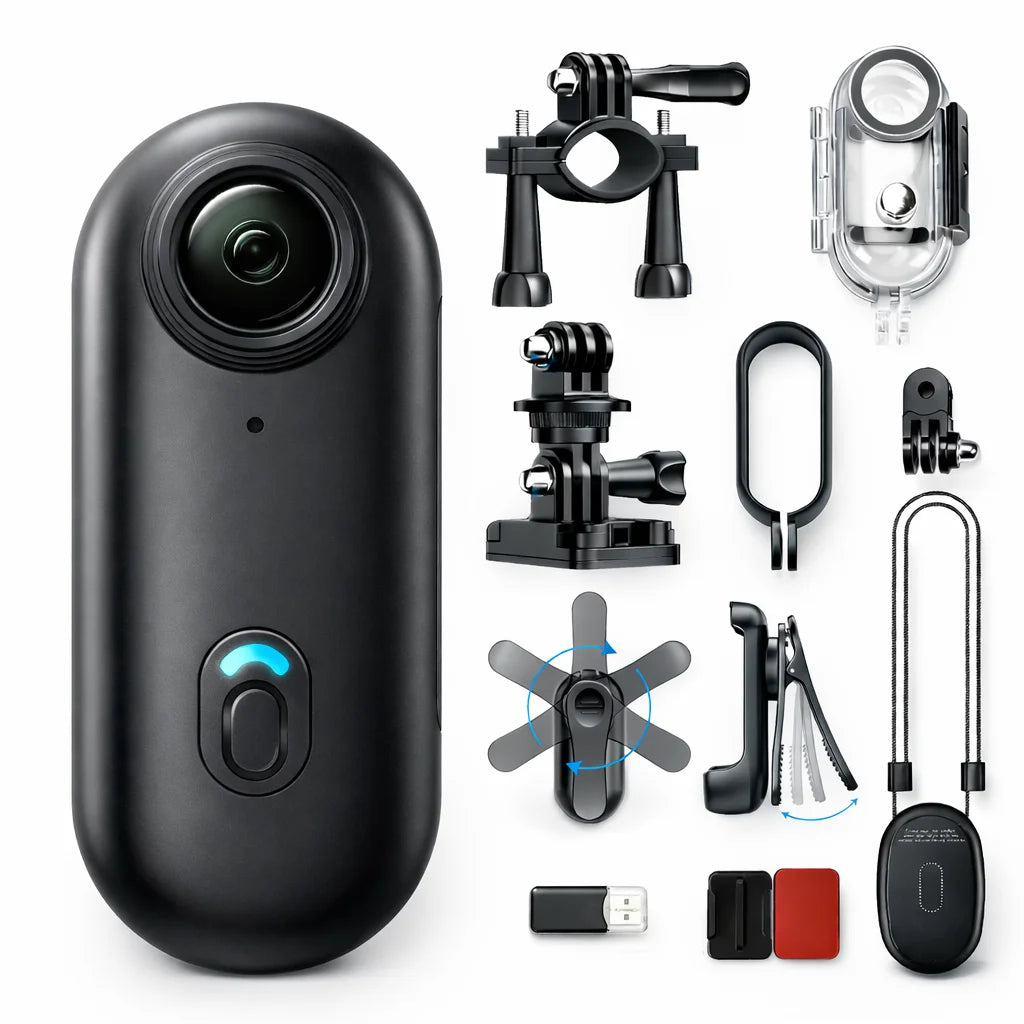 Cámara de Acción 4K Antivibración para Pesca y Moto