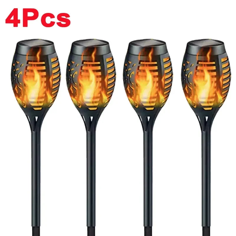 Luces Solares Antorcha Llama para Jardín Impermeable