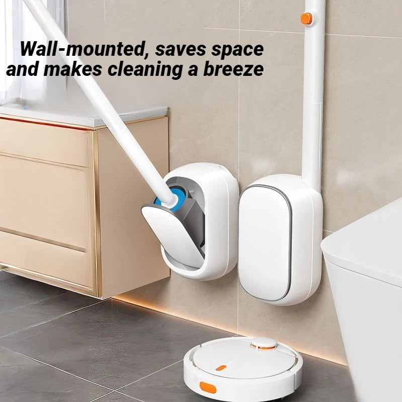 Cepillo de inodoro desechable JOYBOS con montaje en pared y mango de 43 cm