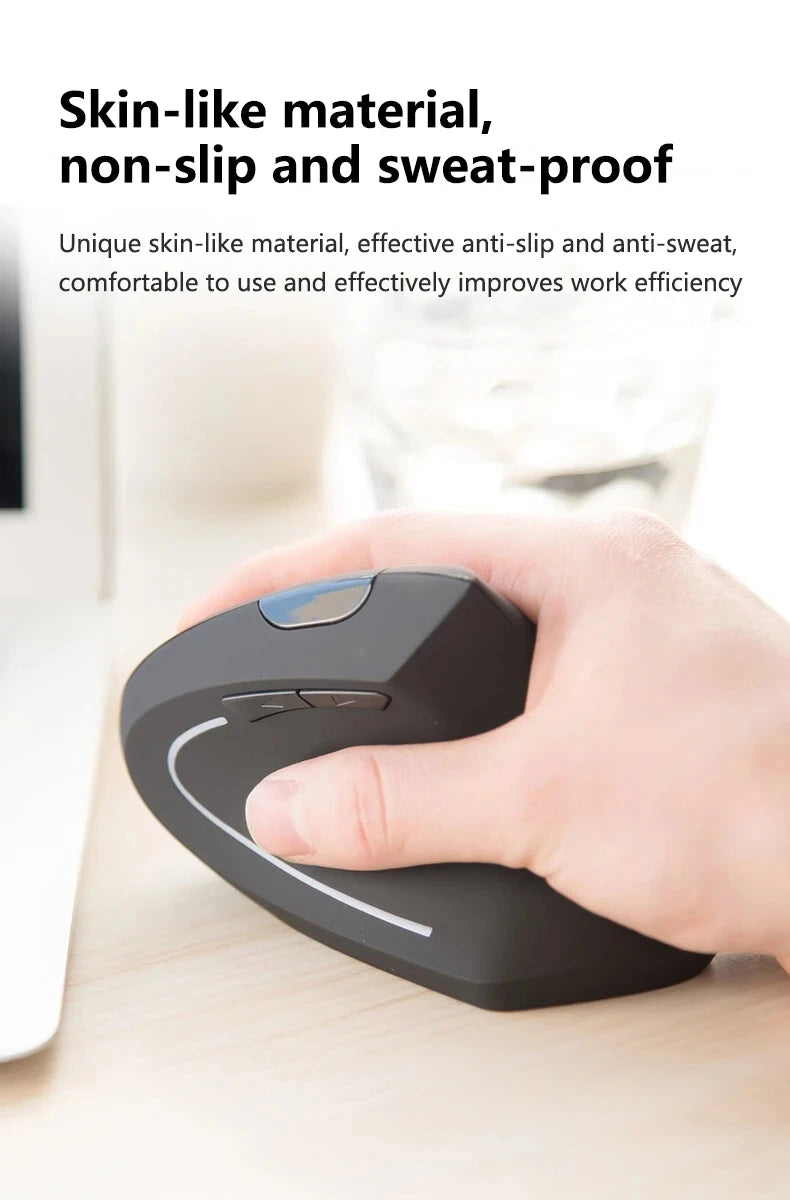 Ratón ergonómico Vertical para juegos, Kit de ratón inalámbrico recargable para jugadores, ratón óptico 2,4G, ordenador, PC, portátil, escritorio, USB