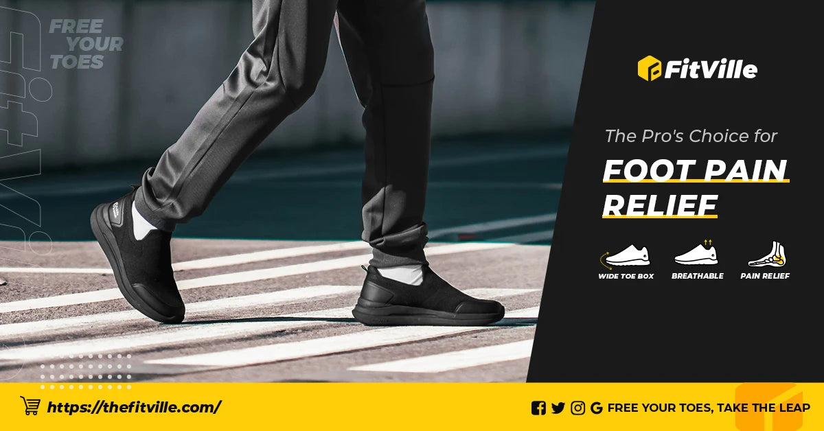 FitVille Zapatos para caminar para hombre, zapatos para fascitis plantar extraanchos, ligeros para pies hinchados, alivio ortopédico del dolor en el pie