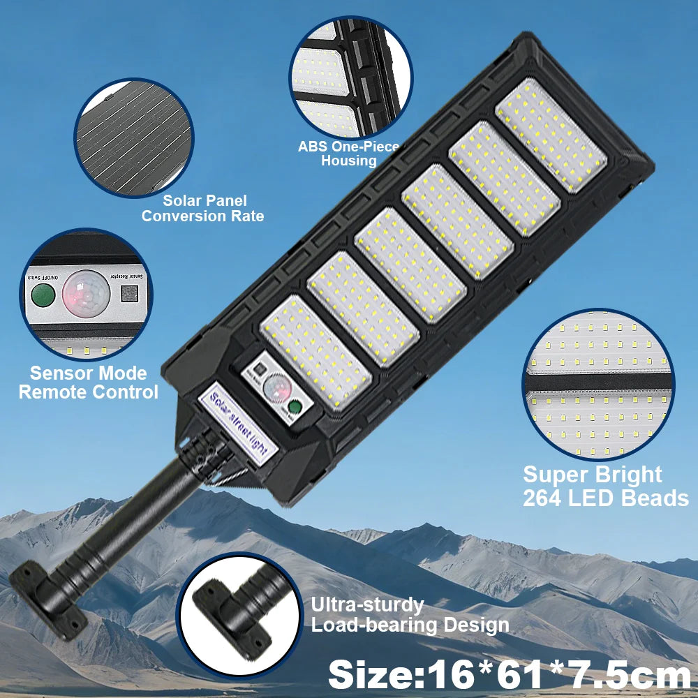 Lámpara Solar LED para Jardín con Sensor de Movimiento IP65