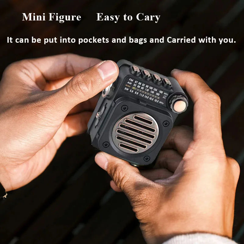 Radio portátil FM/AM/SW con Bluetooth y linterna LED