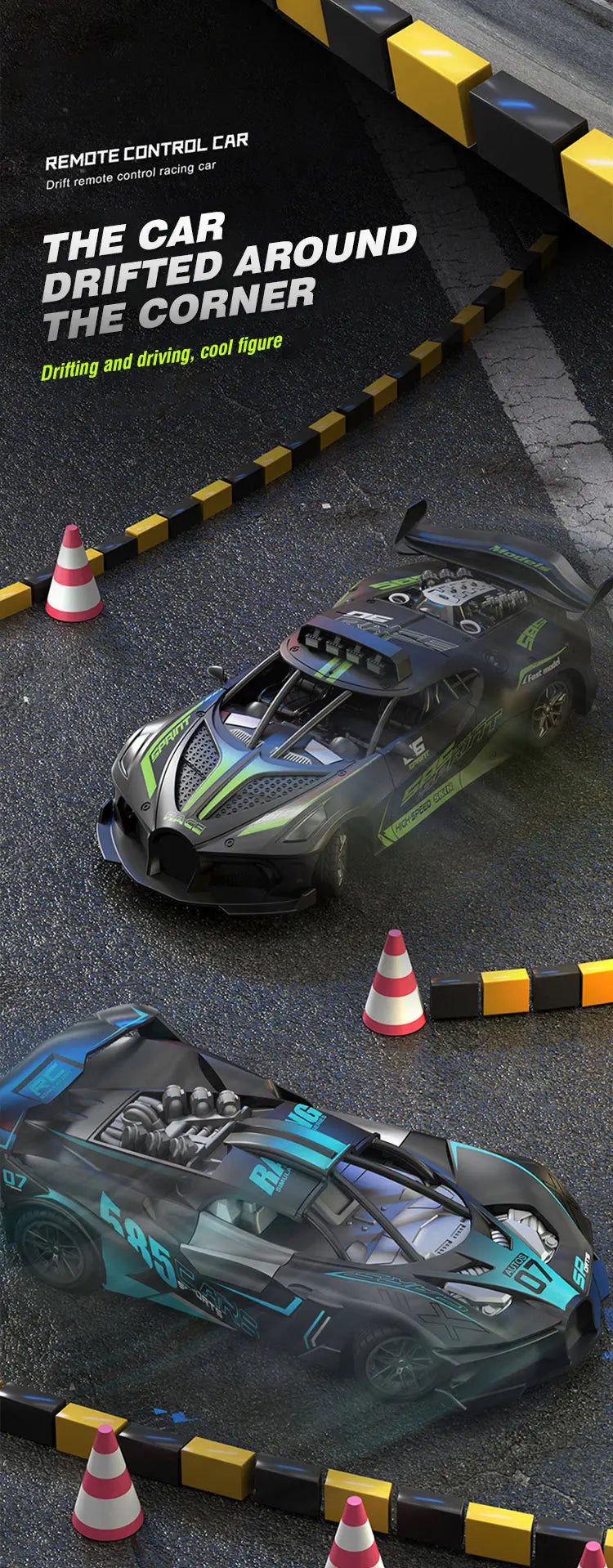 Auto RC Deportivo de Alta Velocidad con Control Remoto para Niños