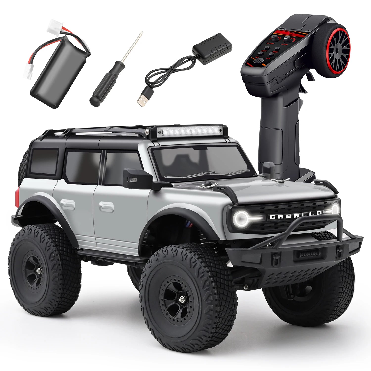 WLtoys 184023 1:18 Vehículo Todoterreno 4WD, Auto RC 2.4G RTR, Crawler Eléctrico a Control Remoto con Luces LED, Juguetes para Niños