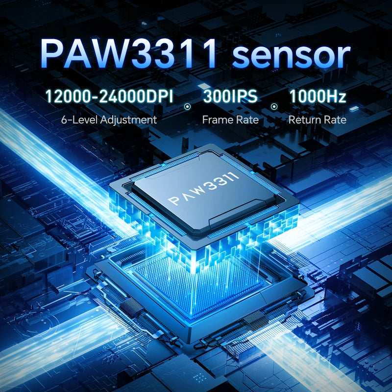 Ratón inalámbrico para juegos AJAZZ AJ139 V2 MC PAW3311 con Base de carga magnética RGB 24000DPI Bluetooth/ratones con cable, PC Gamer