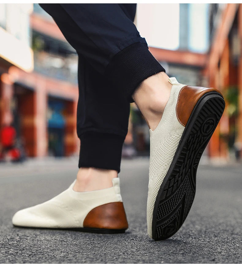 Mocasines YRZL, mocasines suaves para conducir, zapatos planos de alta calidad para caminar para hombre, mocasines informales de malla transpirable, zapatos sin cordones para hombre