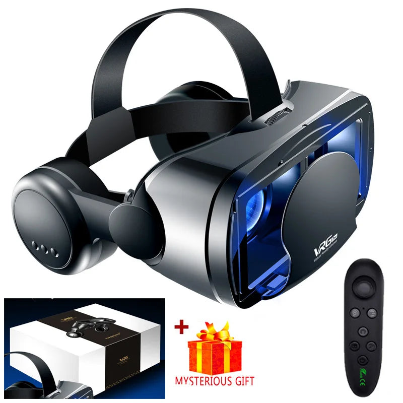 VRG Pro 3D gafas de realidad Virtual VR dispositivos auriculares Viar gafas lentes de casco inteligentes para teléfonos inteligentes visor dispositivos móviles