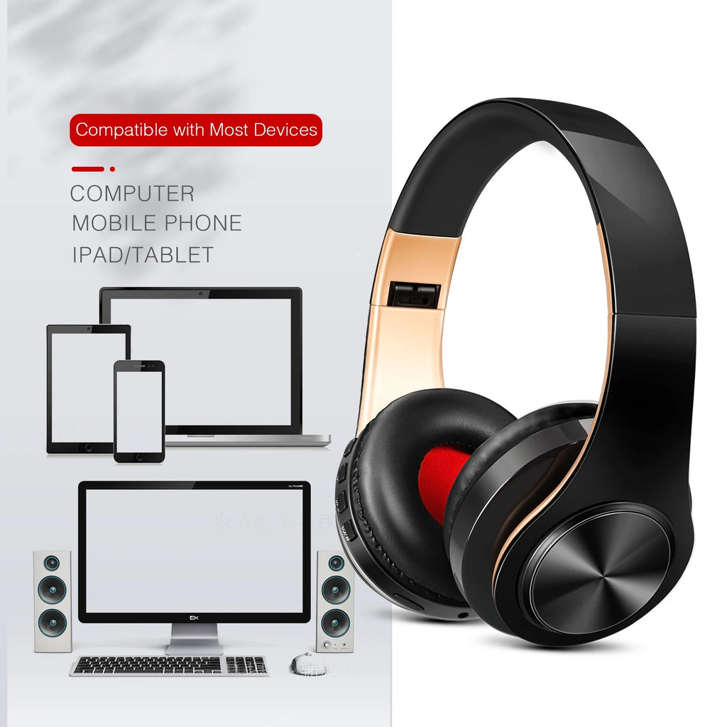 Auriculares Bluetooth 5.3 Inalámbricos con Micrófono y Radio FM