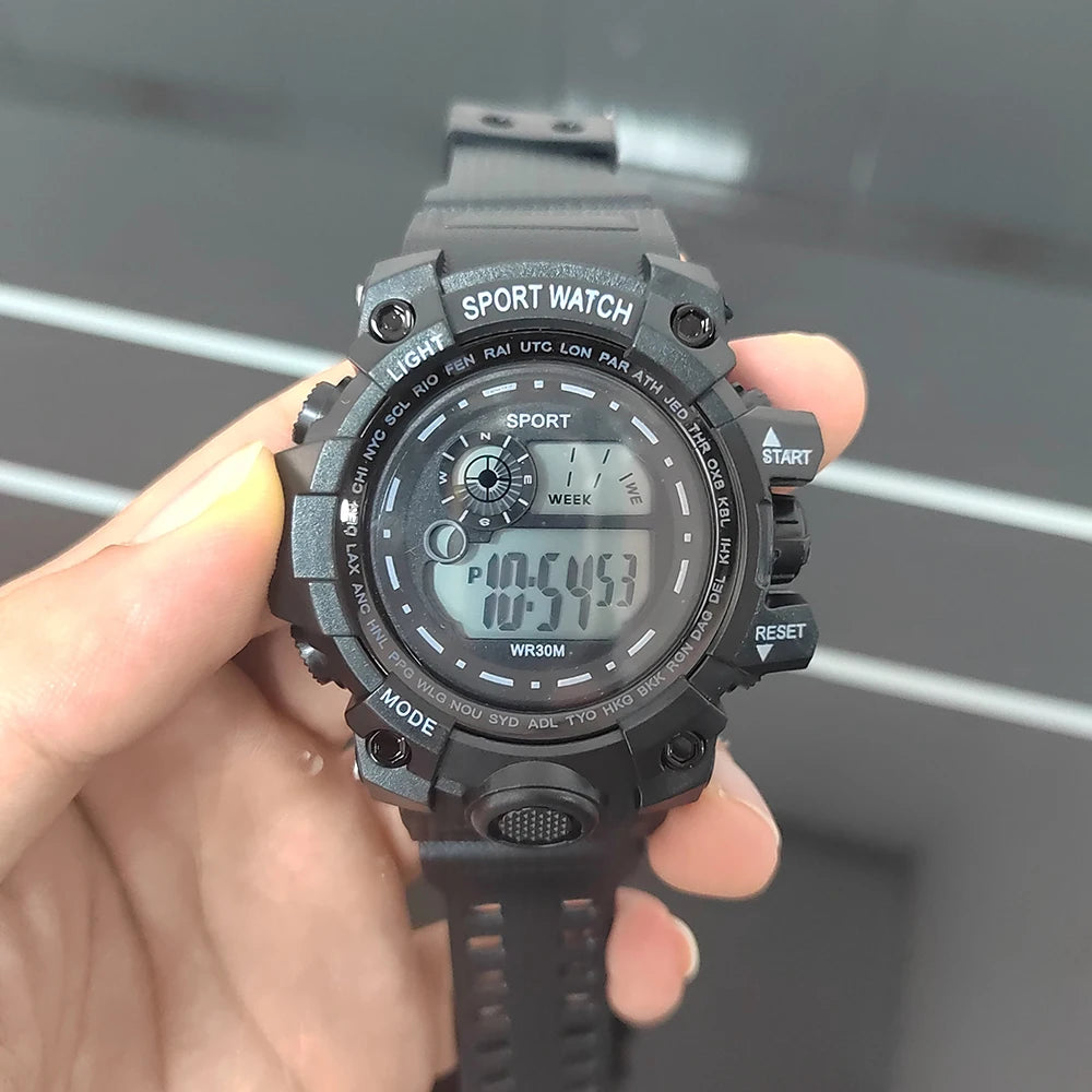 Reloj Deportivo Digital LED Resistente al Agua