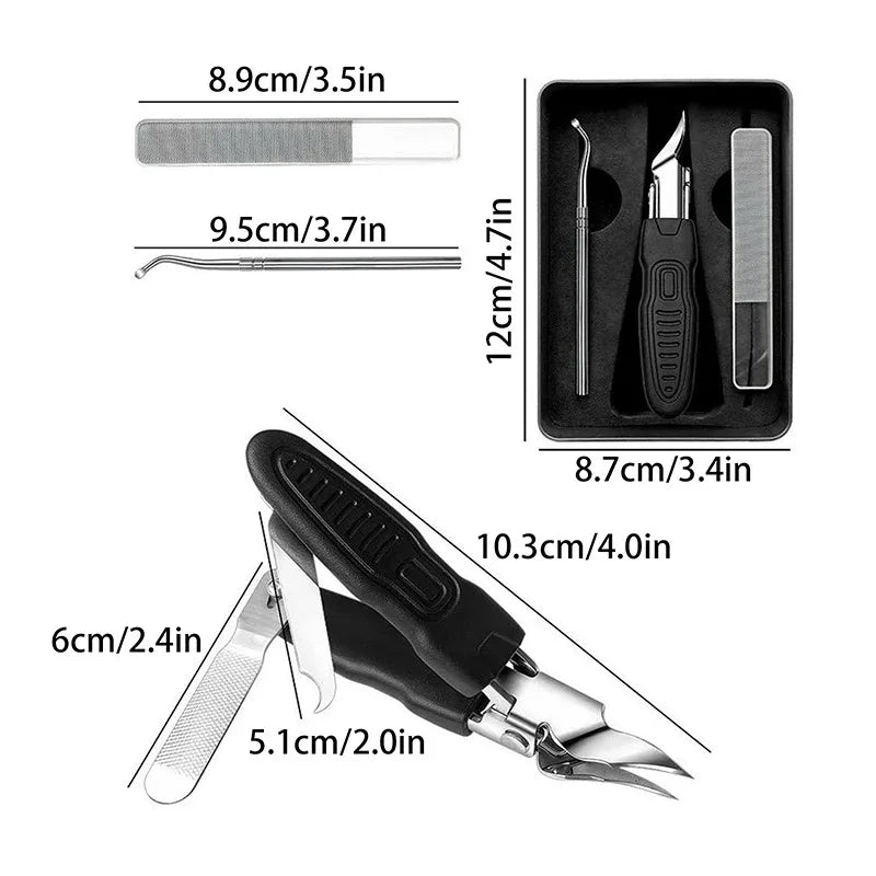 25 °   Set de Cortaúñas con Borde Inclinado Anti-Salpicaduras, Cortador de Cutículas para Uñas Encarnadas, Alicates Diagonales, Herramienta de Manicura para el Hogar