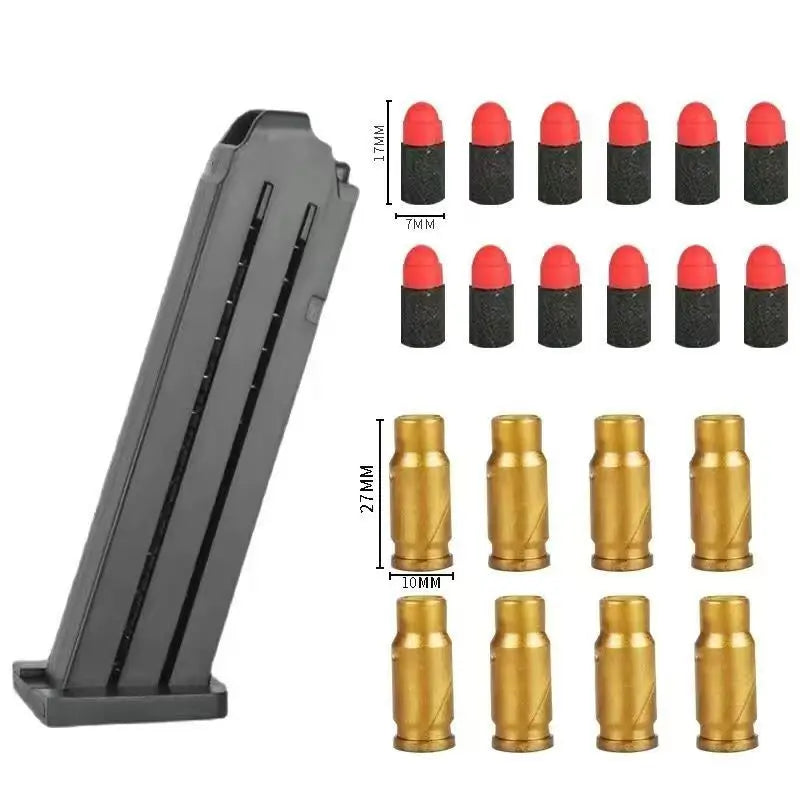 Pistola de juguete educativa 5S1, pistola de juguete con expulsión de cartuchos, pistola de balas blandas de espuma para niños, adultos, pistola de Airsoft, regalo de cumpleaños para niños