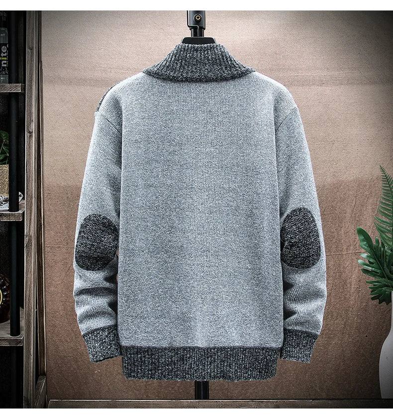 Cárdigan de Punto para Hombre | Cuello Alto con Cremallera