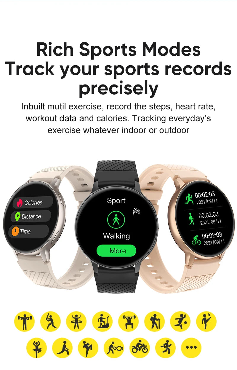 LIGE Reloj Inteligente Mujer Esfera Personalizada