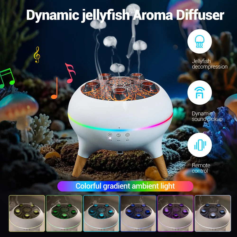 Humidificador Medusas Luces Degradadas Difusor