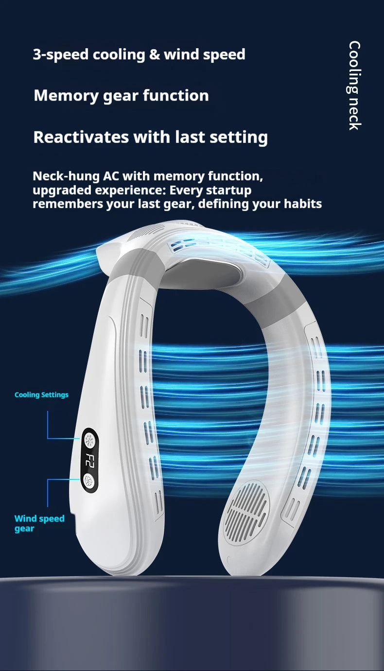 Ventilador de Cuello Portátil con Semiconductor Sin Aspas
