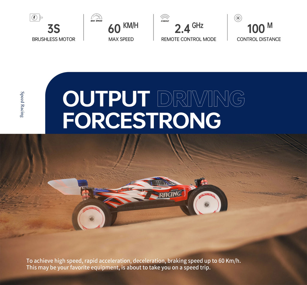 WLtoys 1/12 Autos RC 124008 124010 2.4G de Alta Velocidad   Coche de carreras teledirigido sin escobillas 4WD 60km/h, juguete para niños y adultos, regalo
