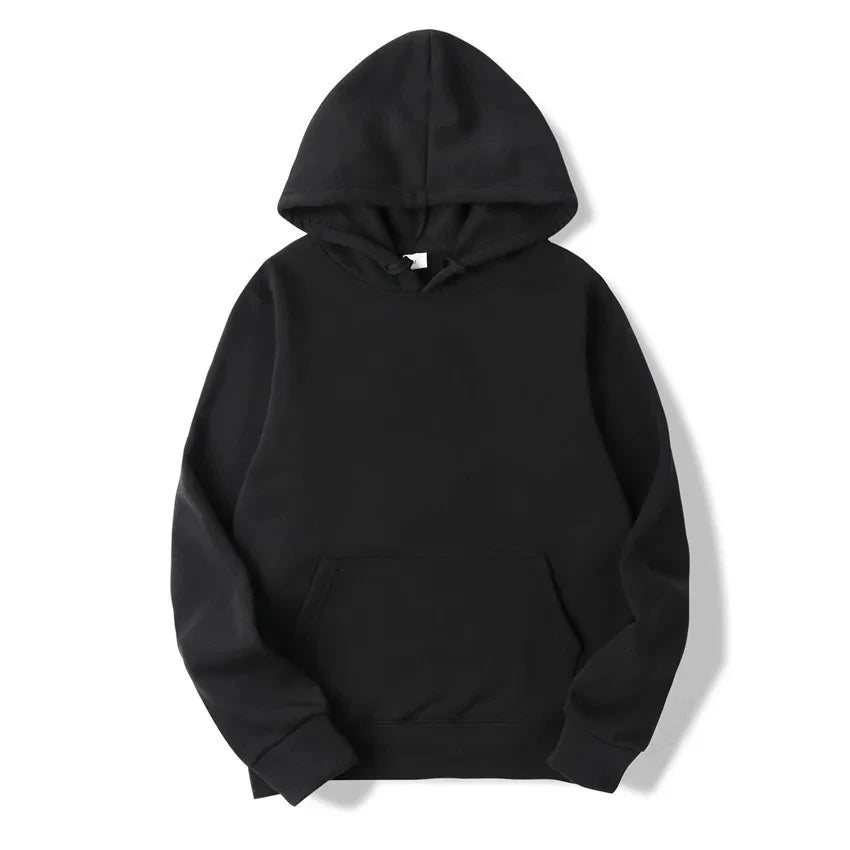 Sudadera con Capucha Casual para Hombre y Mujer, Color Sólido