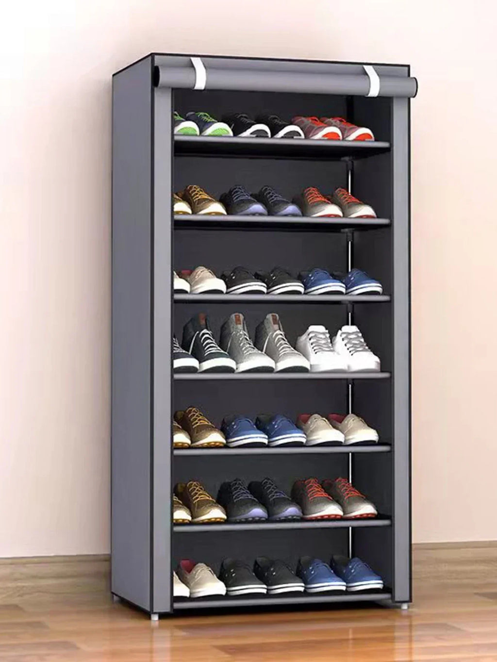 Armario de zapatos de 10/8/6 capas, organizador de tela a prueba de polvo, soporte para pasillo, estante para ahorrar espacio, muebles para el hogar, Zapatero de almacenamiento