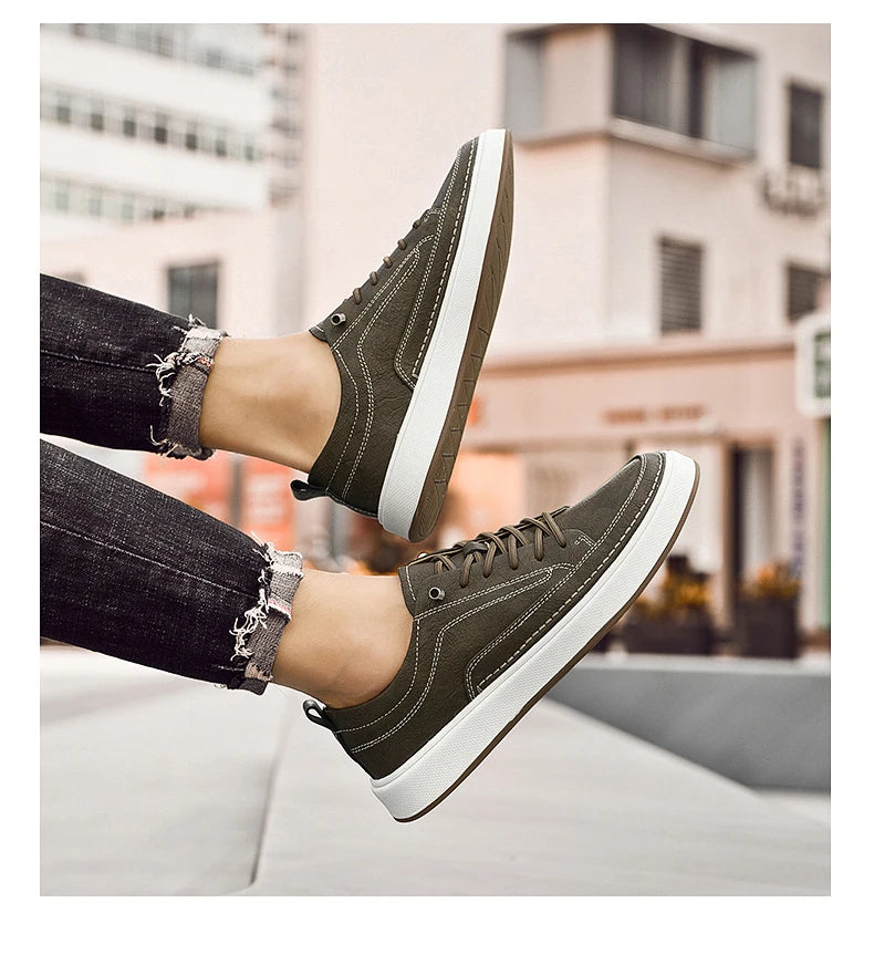 Zapatos de cuero genuino para hombre de marca, cómodas plantillas de suela blanda, zapatos Oxford informales para hombre, calzado deportivo para exteriores