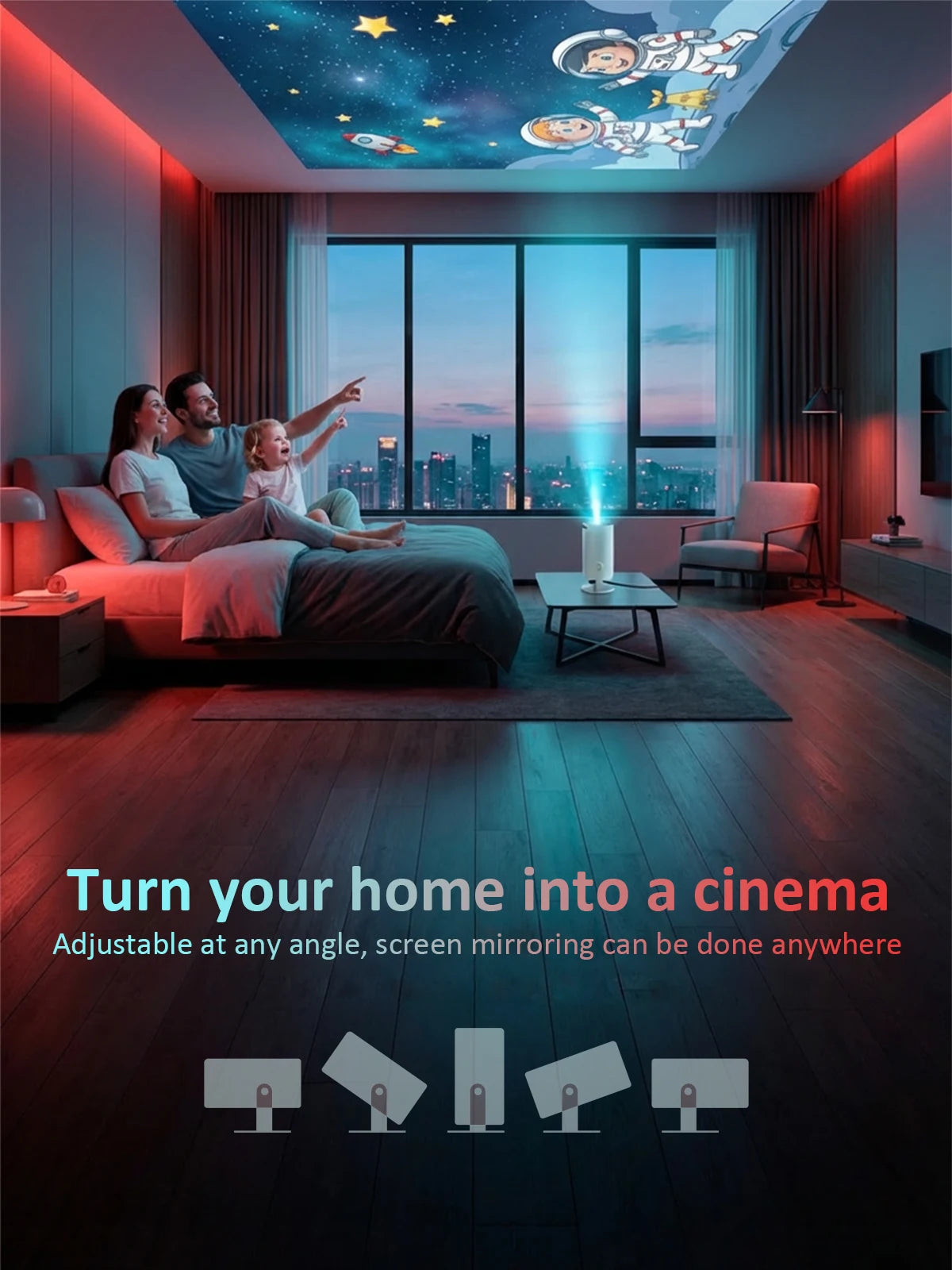Nuevo Proyector HY300Ultra 2026, 720P, 290ANSI, Mini Proyector LED, Google Play, Corrección Trapezoidal Automática, WiFi6, BT5.4, Cine en Casa