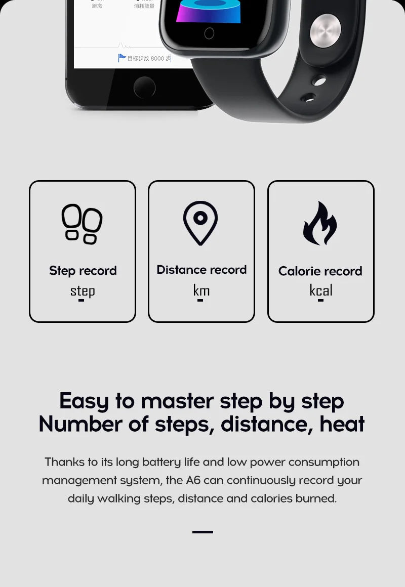 Reloj inteligente D20Pro para hombres y mujeres, reloj deportivo con seguimiento de actividad física, Monitor de ritmo cardíaco y presión arterial, reloj inteligente resistente al agua para Android IOS