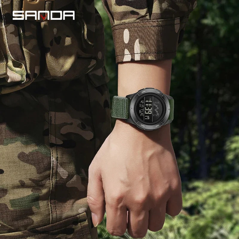 Reloj Deportivo Digital SANDA con Correa de Nailon y Alarma