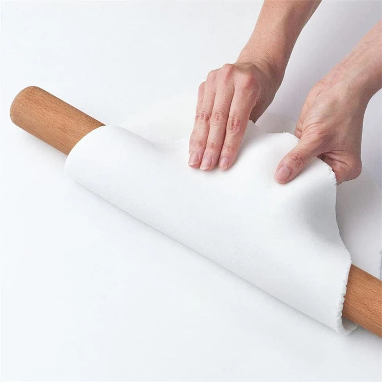 LMETJMA 40cm rodillo de madera de haya Natural rodillo de masa de madera bola de masa francesa rodillo para hornear Pasta masa de Pizza JT119