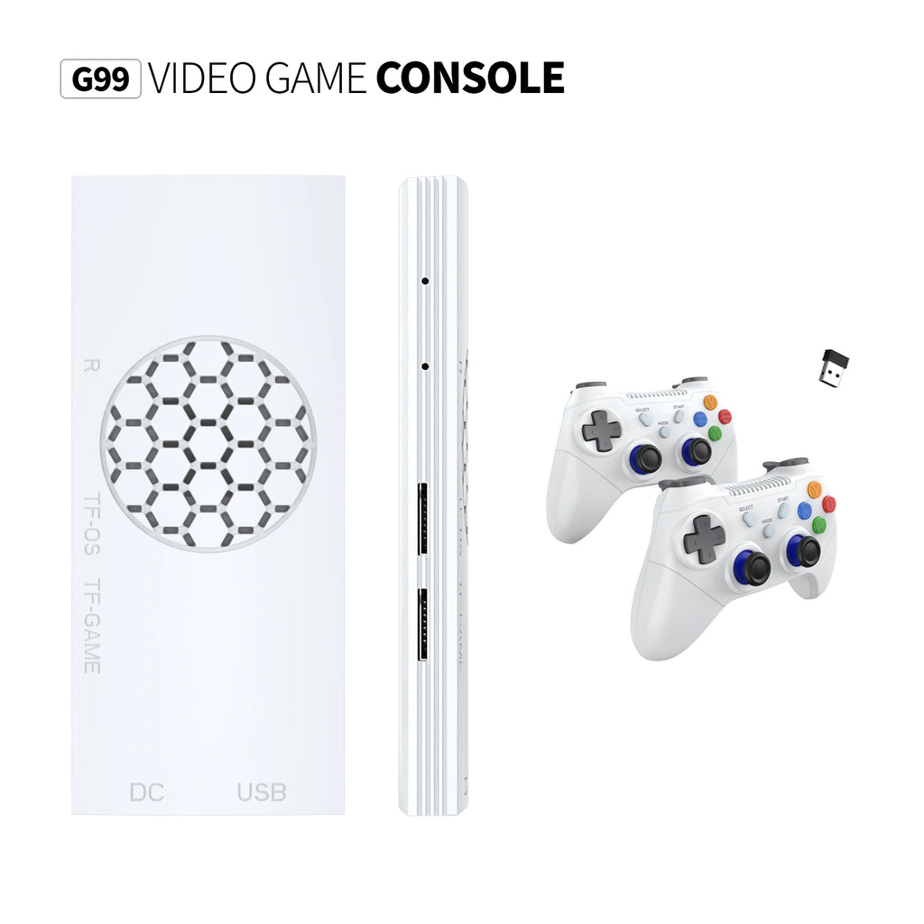 Consola de juegos con procesador de 8 núcleos G99 para P1/P2/FC (más de 35 emuladores) con pantalla HD 4K, frecuencia de 2,2 GHz y soporte multilingüe