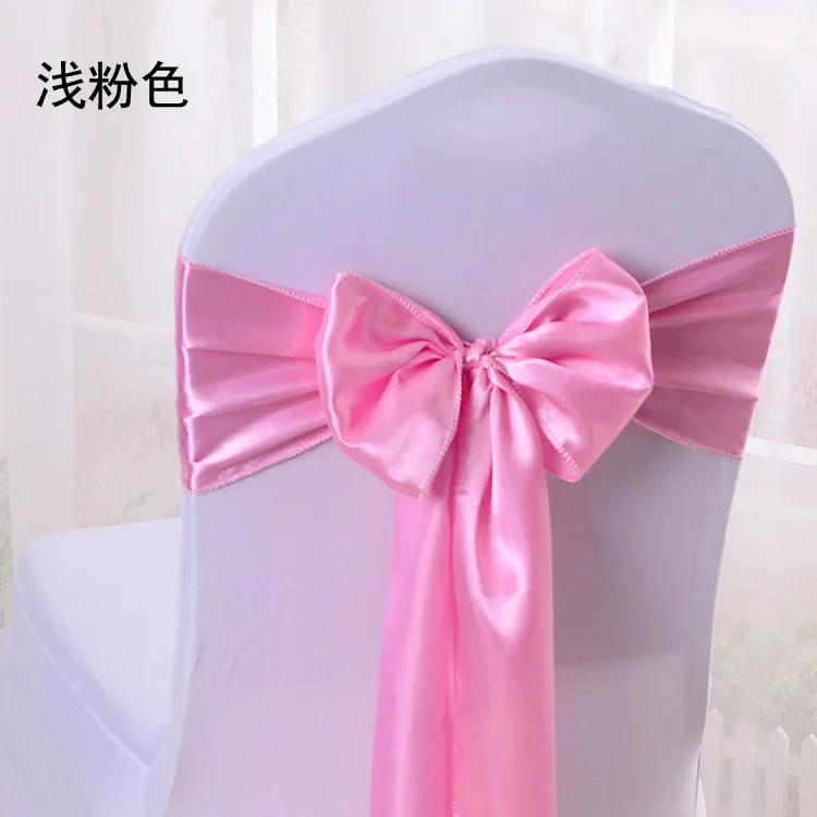 Fajas de Satén para Sillas Decoración de Boda x10
