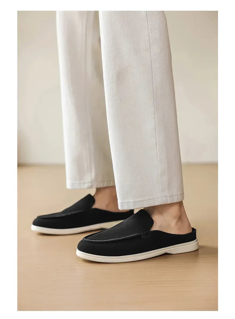 Mocasines de lona sin cordones para hombre, livianos y antideslizantes