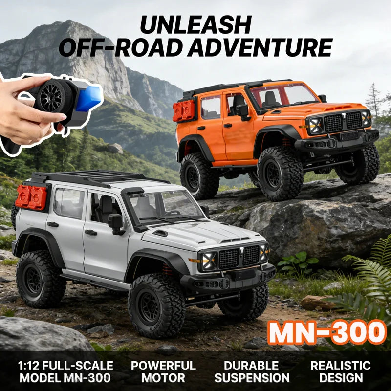 Coche Todoterreno RC 1:12 con Control Remoto, 4WD, Totalmente Proporcional
