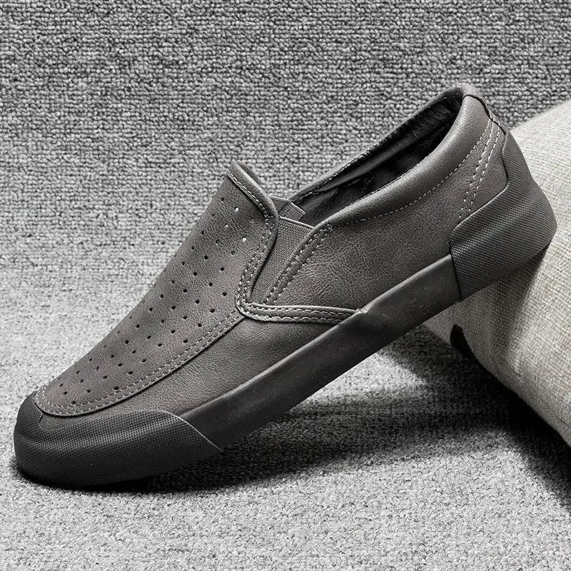 Nuevo en zapatos informales para hombre, sin cordones, talla 45, liquidación barata, elegantes, tendencia 20225, zapatos de cuero elegantes para hombre, clásicos y originales